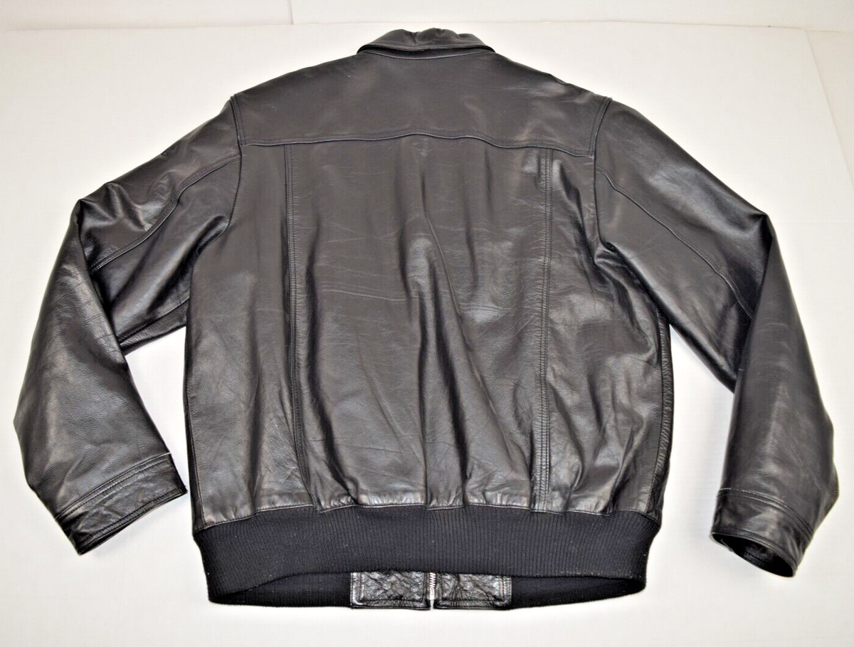 Vintage Calvin Klein Leather Jacket Size L 90s Mid Weight Vintage Calvin Klein Leather Jacket Size L 90s Mid Weight