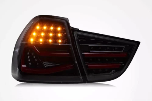 Black LED Rear Tail Lights Fits for BMW E90 3 Series 325i 328i Sedan 2009-2011 - Picture 7 of 13