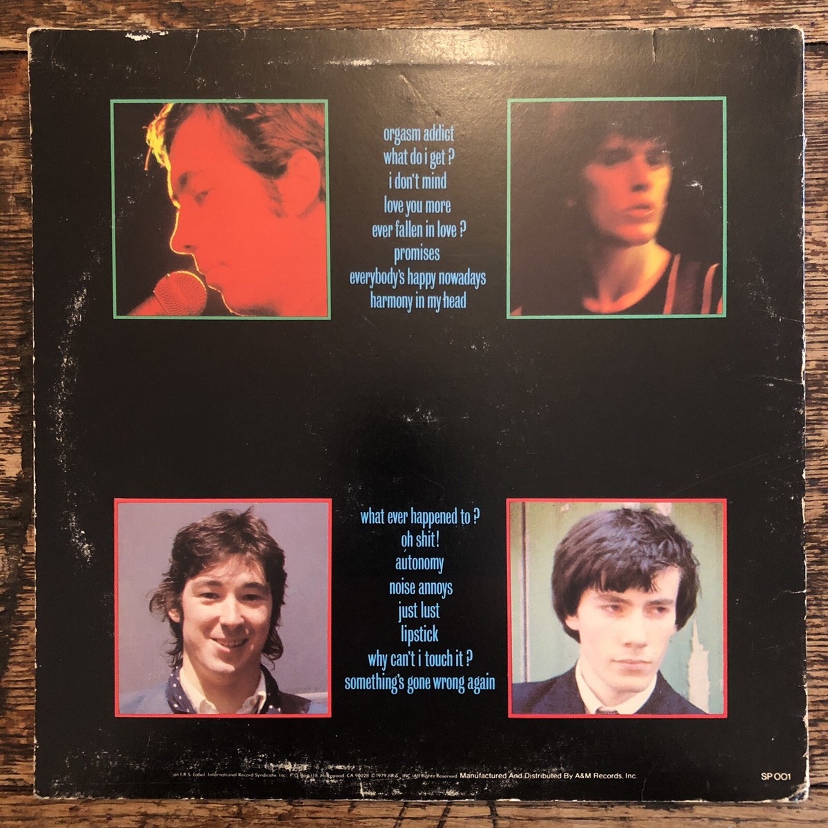 Buzzcocks: Singles Going Steady 1979 SP 001 1st Edition VG+/
