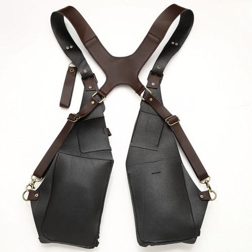 Hombres Mujeres Vintage Correa de Cuero Axilas Bolso Cuadrado de Hombro Bolso para Teléfono Móvil - Imagen 10 de 29