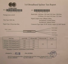Comcore 1x4 Fused fiber coupler Module within 1269-1355.9nm (4 bands) SC/PC LC/A