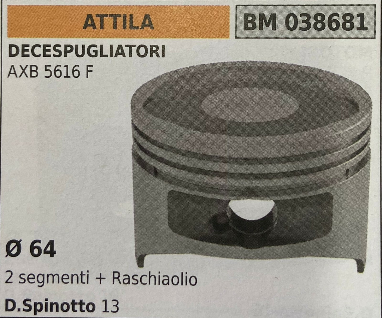 PISTONE COMPLETO ATTILA BM038681