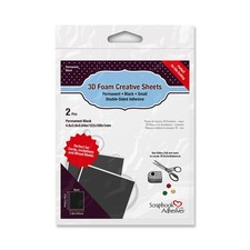Scrapbook Adhesives by 3L Creative Black 3D Foam Sheets Thin