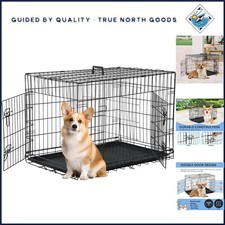 Durable Metal Dog Kennel Cage for Medium Dogs with Easy Assembly Feature