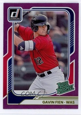 2026 Panini Donruss Rated Prospects Holo Purple 39/99 Gavin Fien #189 1d0h