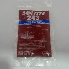 Loctite Medium Strength Blue 243 Threadlocker .017 Fl Oz Single Use Vile NEW