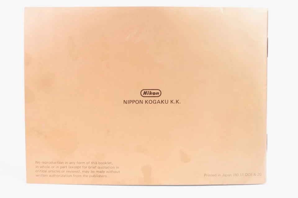 Manual de instrucciones para cámara Nikon FM (Inglés) - Imagen 4 de 4