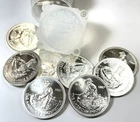 1987 Engelhard Prospector Eagle Reverse Blast white 1 OZ Silver Round
