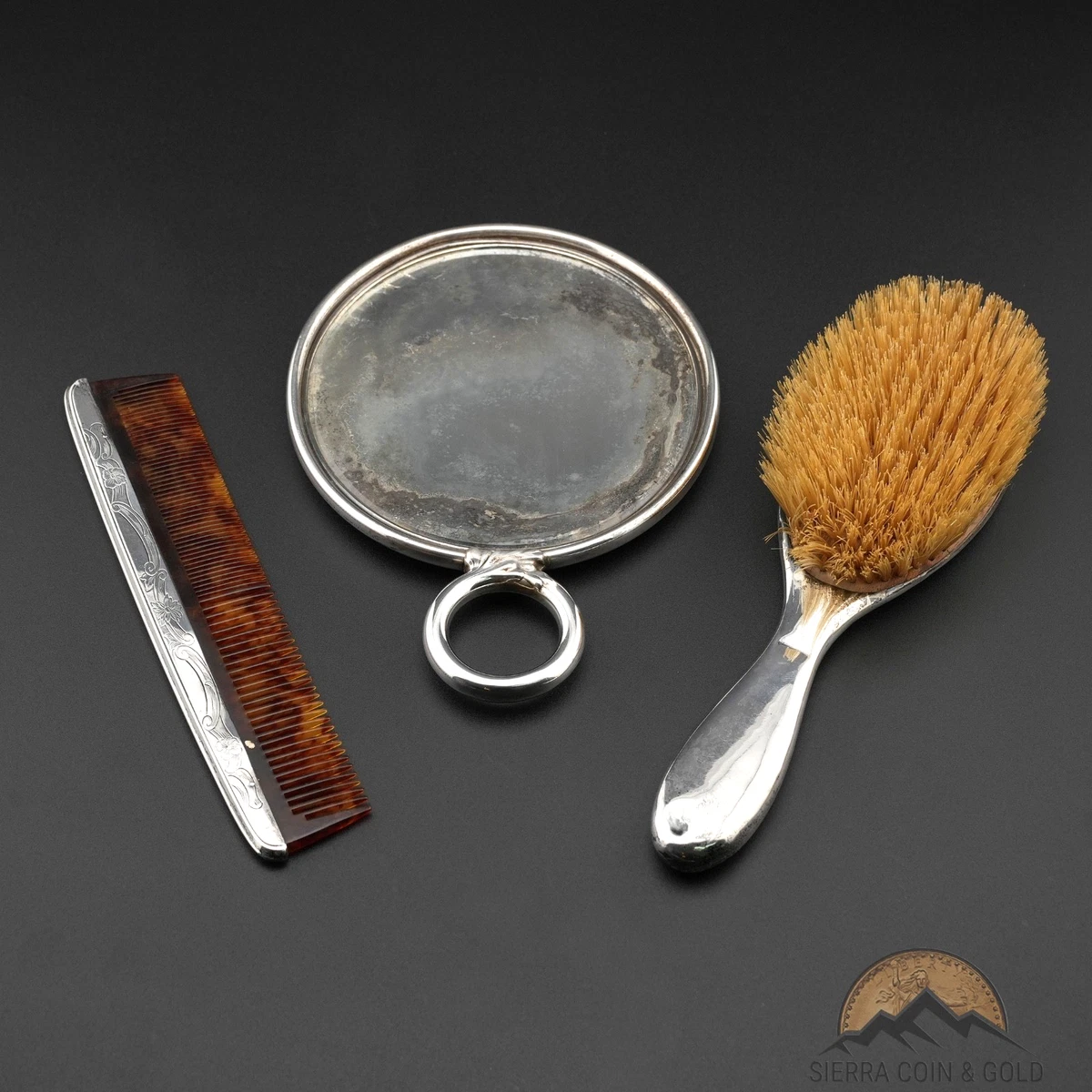 25+ Antique US Sterling Silver Brushes & Grooming Sets for sale