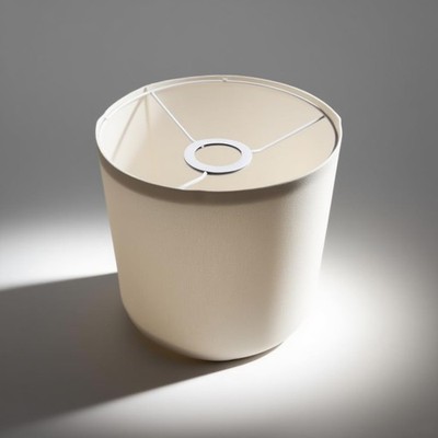 Beige Natural Linen Lampshades, 7.87 Bottom x 7 High, Easy Assembly, Fabric
