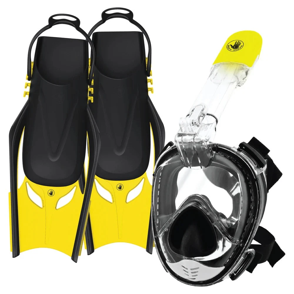 Body Glove Aire Free Breath Mask Snorkel Fins Set