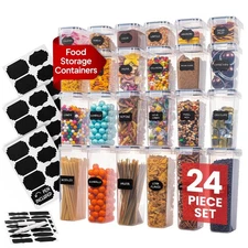 Airtight Food Storage Containers Set - Air Tight Pantry Storage Containers wi...