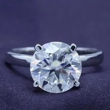 2.00 Ct DEF VS Round Lab Grown Diamond Engagement Ring 14k White Gold IGI Cert