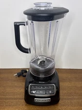 KitchenAid Diamond Blender KSB1575 OB Black 5-Speed w/ Jar & Lid - Tested