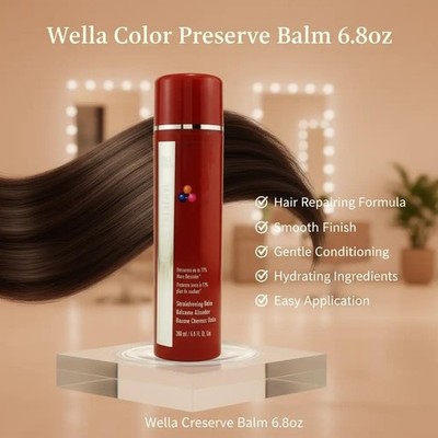Wella Color Preserve Straightening Balm, Frizz Control and Brillant shine 6.8oz