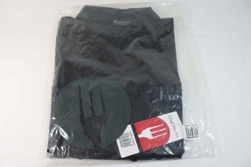 Chef Works Morocco Men's Black Chef Coat Lightweight Cook Jacket JLCL Medium NEW - Picture 3 of 9