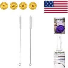 Stainless Steel Straw Cleaning Brushes - Durable  Eco-Friendly Set of 2