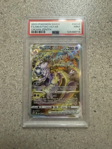 2023 Pokemon SWSH Crown Zenith Mewtwo VSTAR Galarian Gallery #GG44/GG70 PSA 9