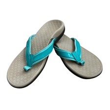 Vionic Tide II Teal Blue Orthotic Flip Flop Sandals Womens 7 Orthaheel 44TIDEII