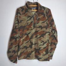 Starter Camouflage Camo Men's Fleece 1/4 Quarter Zip Pullover Sweatshirt.