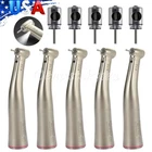 Dental 1:5 LED Fiber Optic Electric Handpiece Contra Angle / Cartridge Turbine
