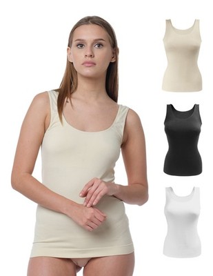 Damen Unterhemd, Trägertop (4er Set) Tank Top, Damen Shirt aus Microfaser