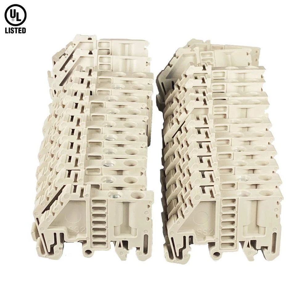 Dinkle SS2 DIN Rail Terminal Block End Bracket 32mm 35 mm Rail, Pack of 50 - Image 2 of 2
