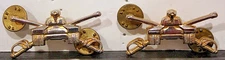 US Army Officer Armor Branch Shiny Metal Insignia Badge Collar Pin Pair