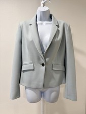 Hobbs London Light Blue Notch Lapel Single-Breasted Blazer US 6 Tailored