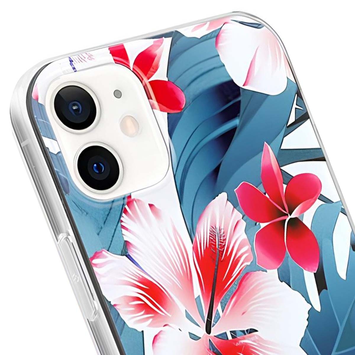 Coque iPhone 12 Mini Crong Flower Case rigide transparente fleur