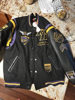 Headgear Classics Lakers Kobe Bryant NBA Jacket Black Purple Yellow M