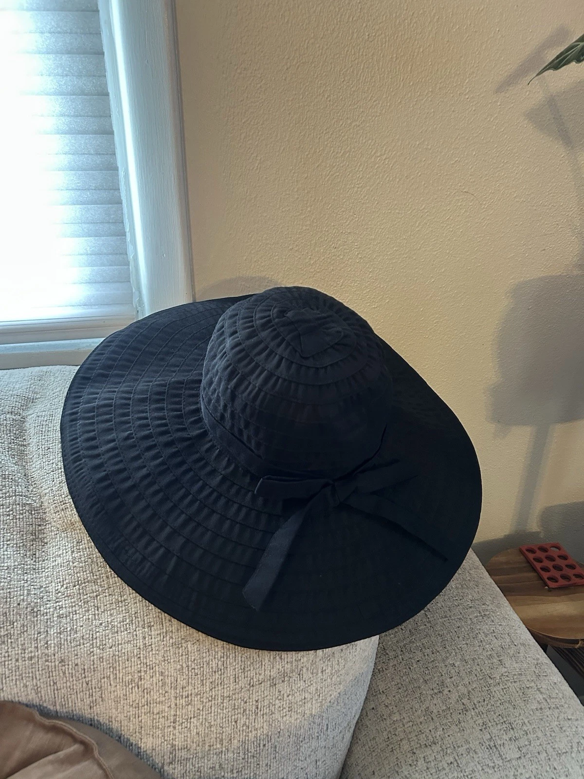 Scala Collezione Bucket Sun Hat Womens Black One Size Wide Brim Beach Resort