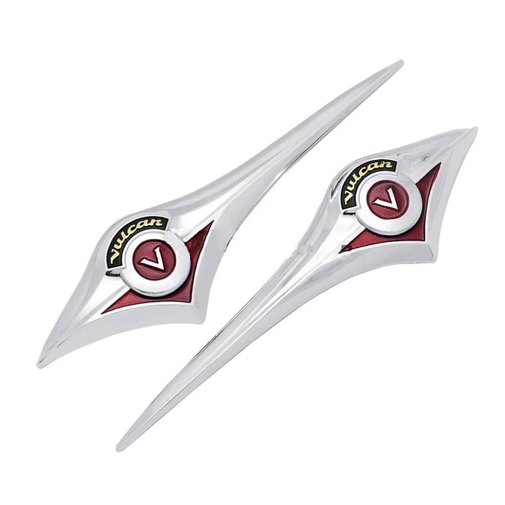 Chrome Fuel Gas Tank Emblem Badge 3D Decals Stickers For Kawasaki