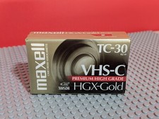 NEW Maxell VHS-C Tape TC-30 HGX-Gold Camcorder Video Camera Cassette