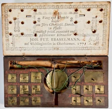 1771 Johann Peter Braselmann German States Pfalz Vintage Coin Scale & Weights
