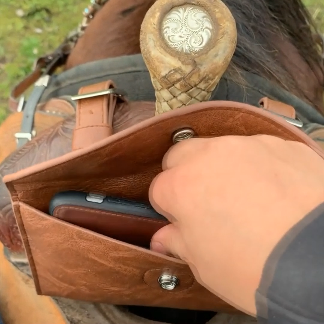 Starkenburg Copany Sac de selle de cheval, support de téléphone