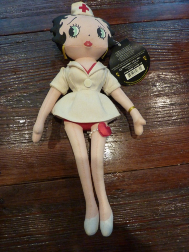 1999 Betty Boop Retired Kelly Nurse Betty Plush Toy 13 1/2" - Picture 1 of 8
