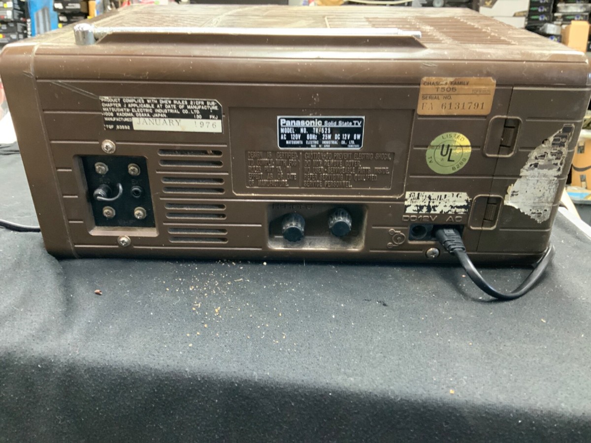 Vintage 1976 Panasonic TR-525 Portable Television (PARTS ONLY) | eBay