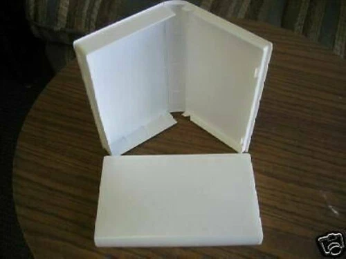 2 WHITE VHS VIDEO BOX LIBRARY CASE W/SLEEVE PSV12, FREE SHIPPING