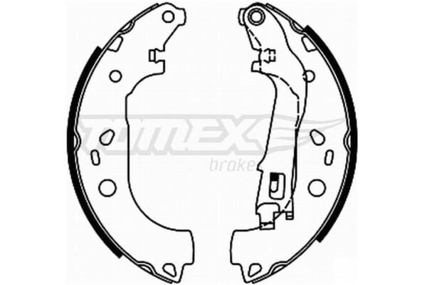 Tomex Brakes Bremsbackensatz Bremsbacken Hinten FüR Fiat Doblo Cargo 223 Opel-image