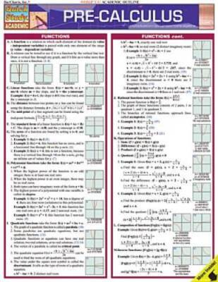 Pre-Calculus (Quickstudy: Academic) - Pamphlet By BarCharts, Inc. - GOOD