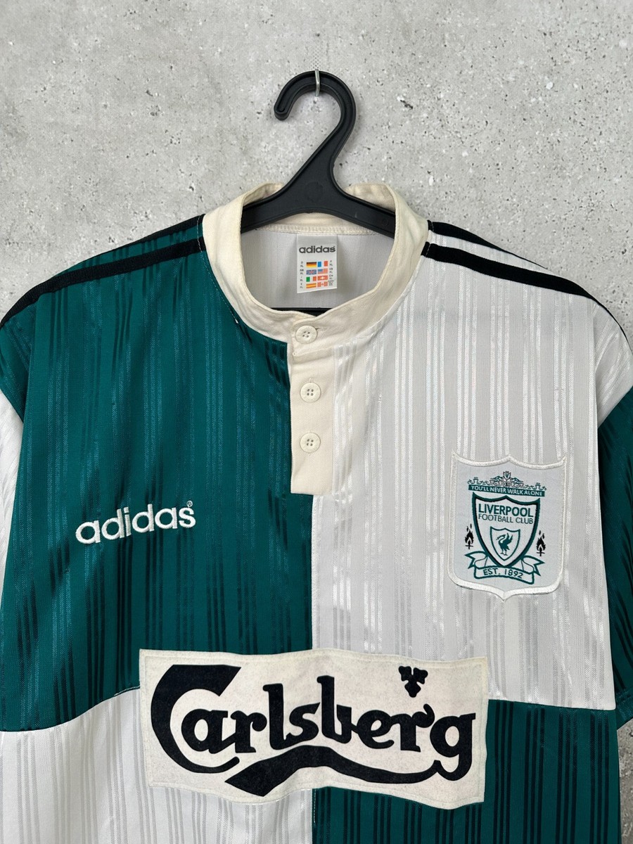 リバプール 1995-1996 アウェイ ユニフォーム Carlsberg LIVERPOOL 1995 1996 AWAY FOOTBALL SHIRT ADIDAS JERSEY SIZE XL | eBay