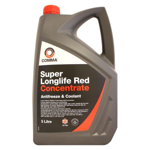 Comma Super Longlife Red Car Antifreeze & Coolant - Concentrate - 5 Litres 5L - Imagen 1 de 7