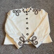 Vintage Patty Lewis Jacket Womens Cream Studded Western Size M