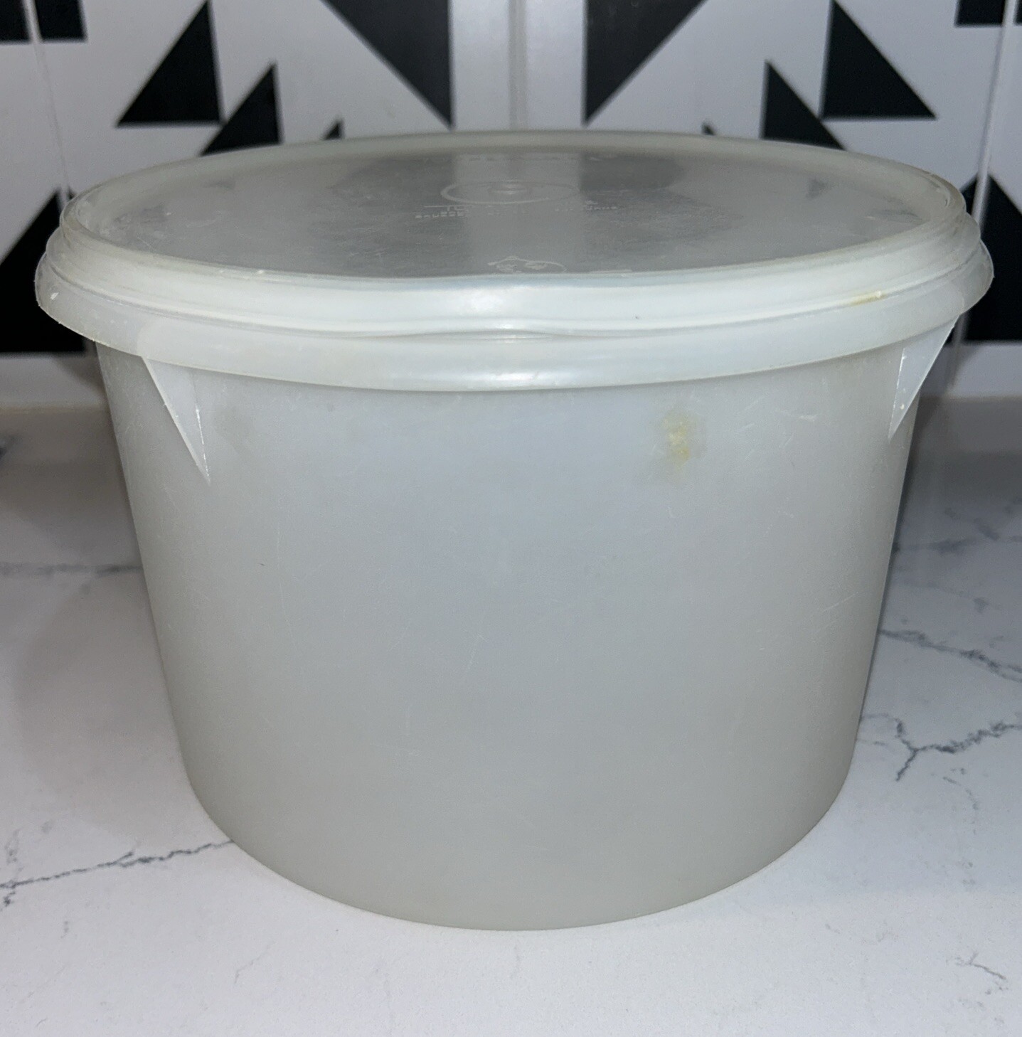 Vintage Tupperware White Clear Food Container 266-12 with Seal Lid 229-17