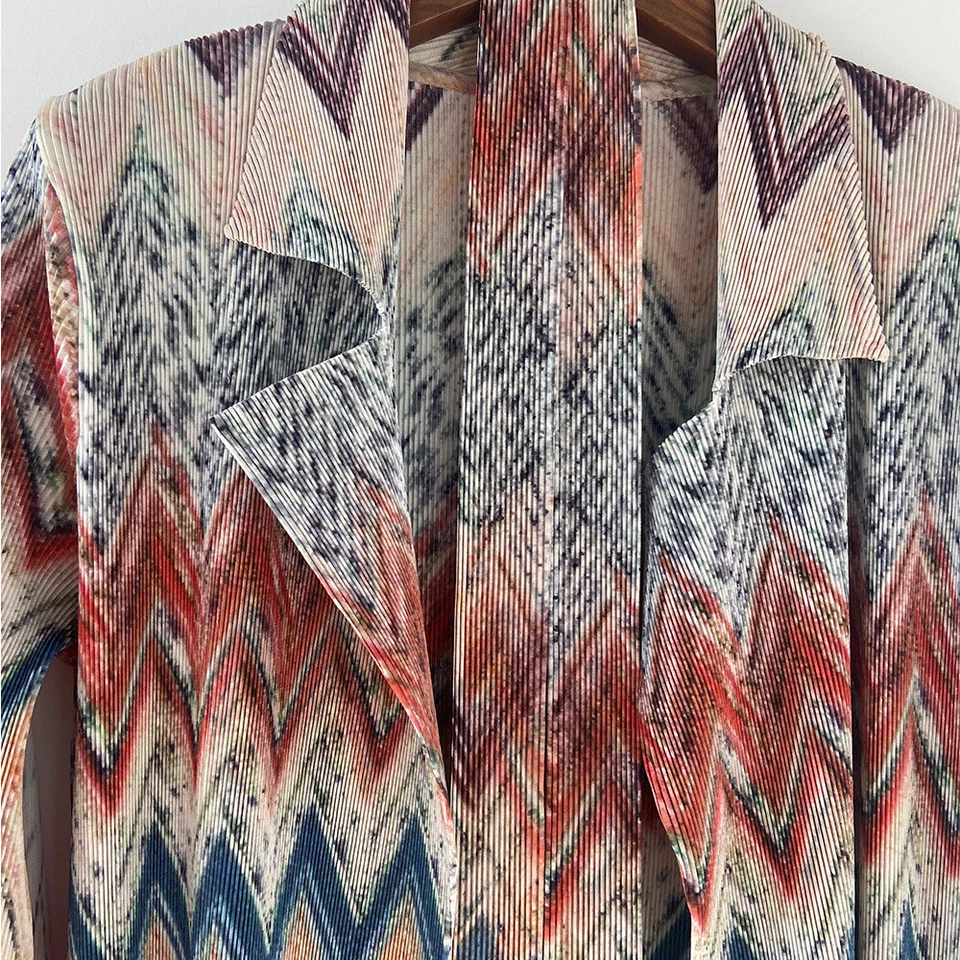 Cárdigan tejido bohemio para mujer Maxi rompevientos estampado floral de moda para dama Foto 2 de 4