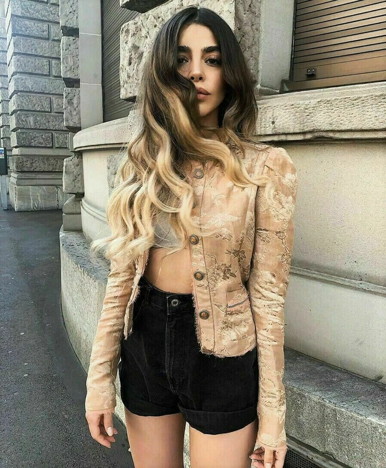 CHAQUETA JACQUARD ZARA NUEVA BEIGE ROSA EDICIÓN LIMITADA Talla S Ref. 2383/004 Foto 2 de 4