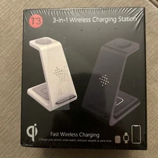 Qi T3 3-in 1 Wireless Charging Station Samsung Note  iPhone  Apple Watch New Box