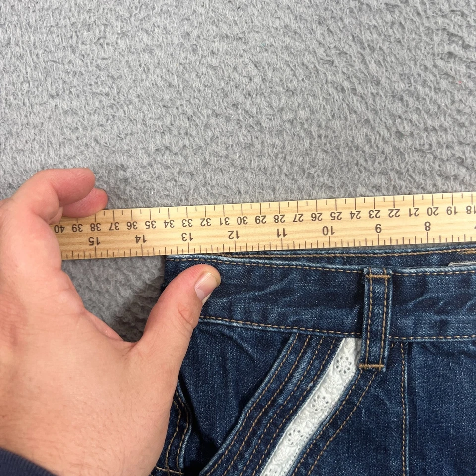 Pantalones Cortos Free People Mujer 25 Sweet Surrender Denim Azul Informal Floral Foto 4 de 4