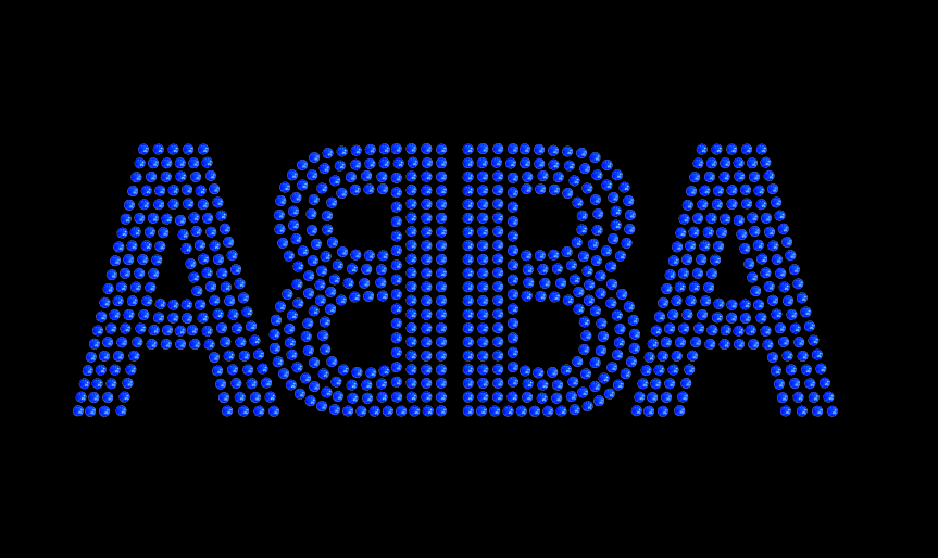 ABBA Various Colours Diamonte Rhinestone Iron On Hotfix Transfer